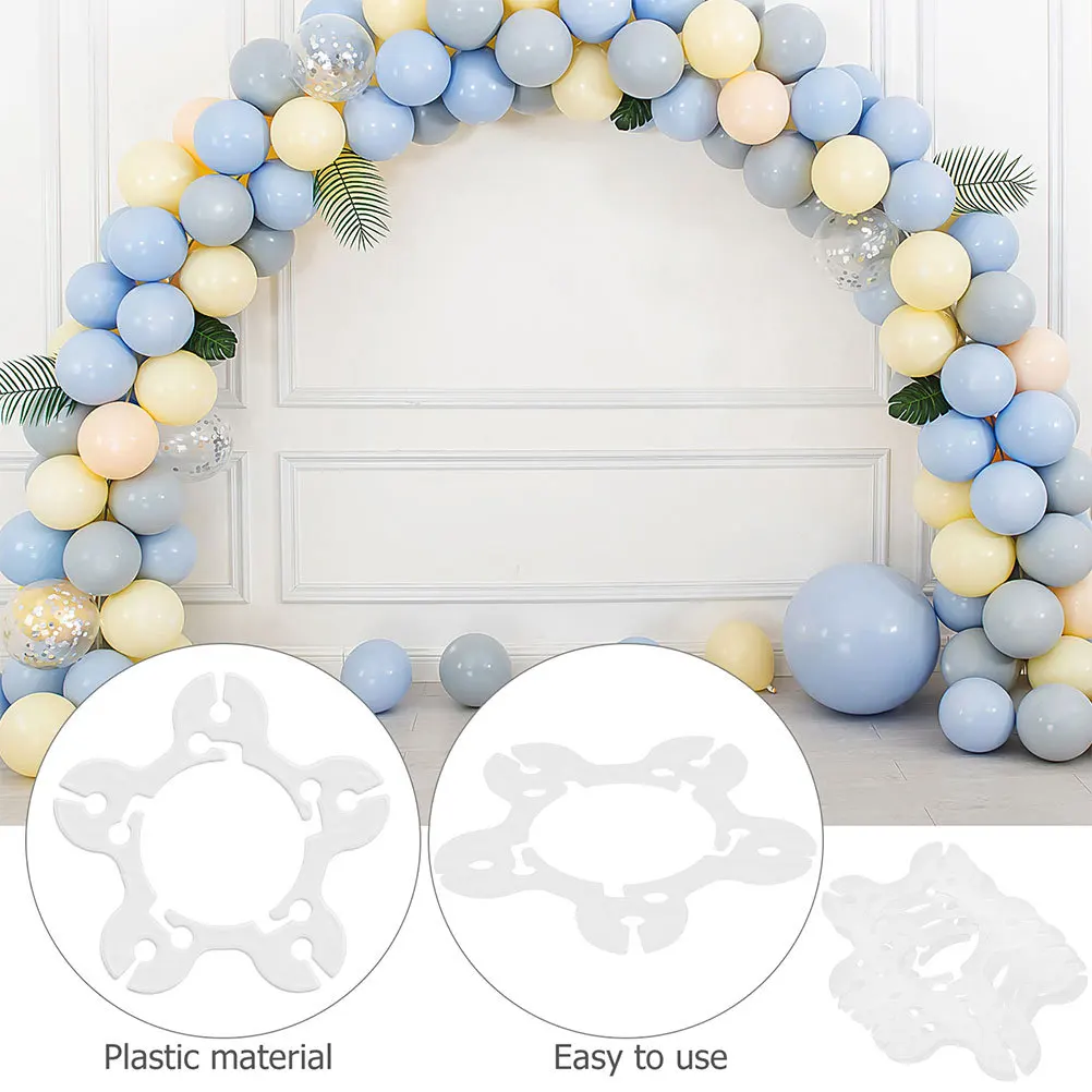 

50pcs Balloon Clips Rings Connectors Buckles Arch Folders Party Supplies Safe Plastic Easy Shape Wedding Birthday