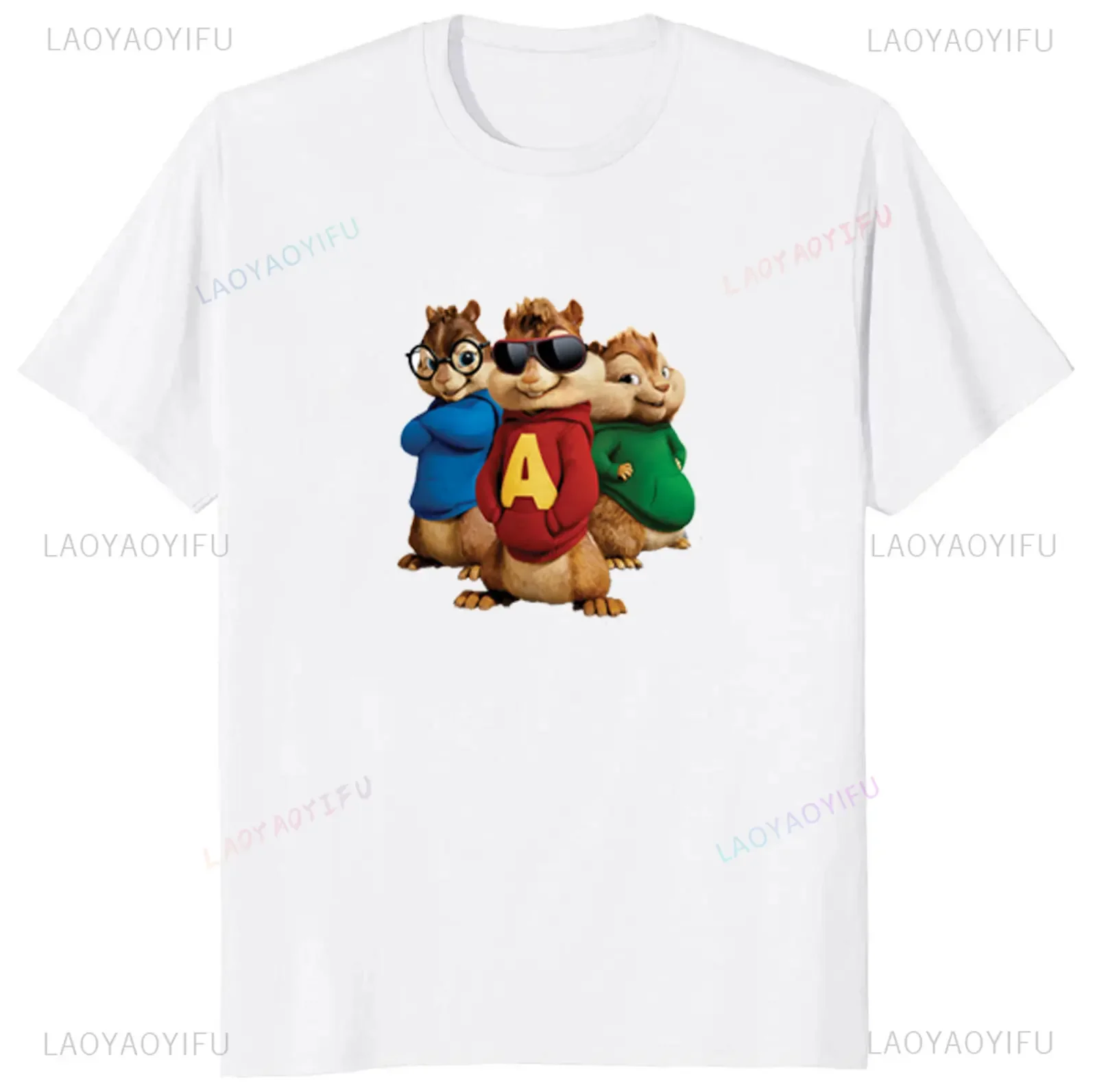 Alvin and the Chipmunks: The Squeakquel's printed short-sleeved crew neck pullover T-shirt is available for both men and women