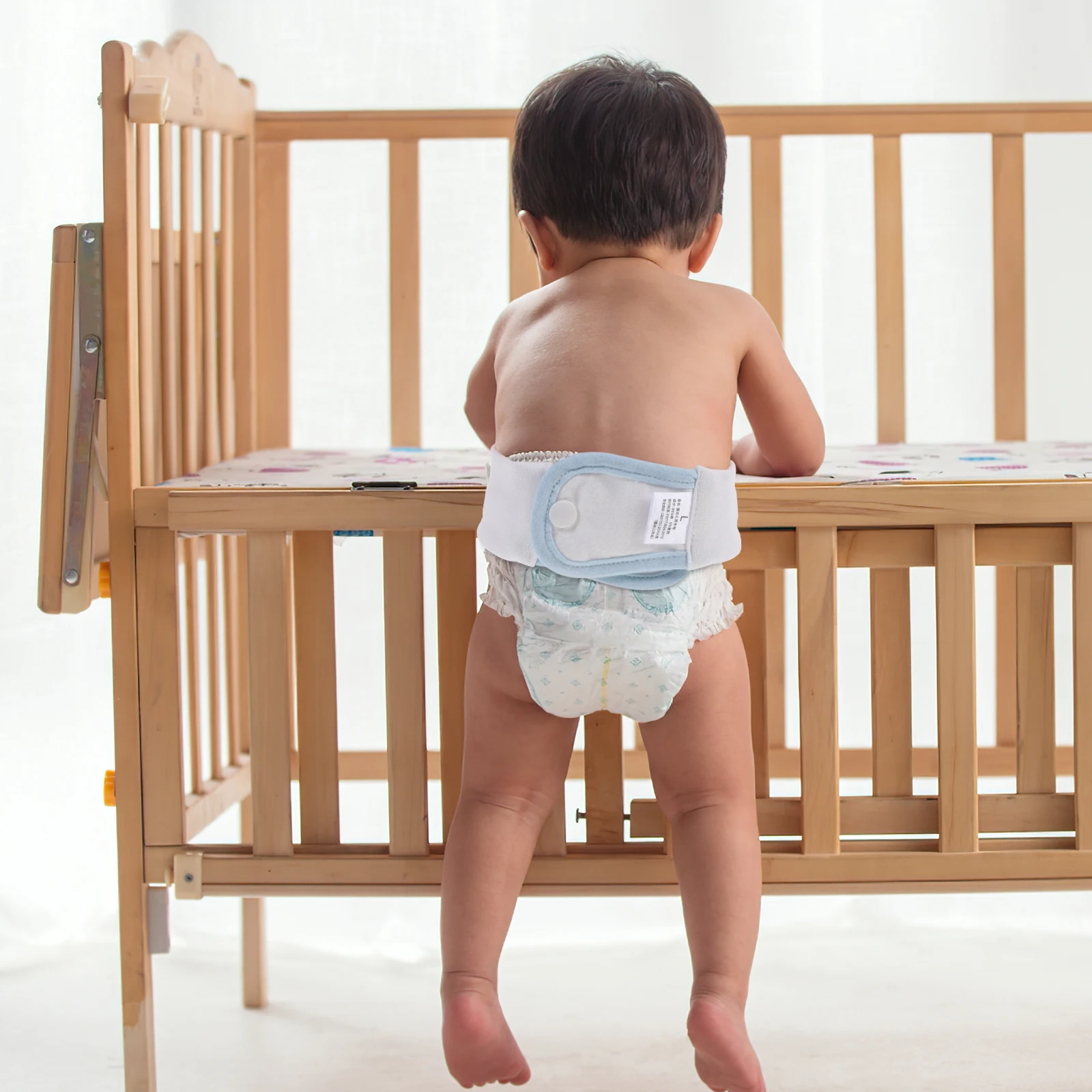 

3pcs Baby Diaper Belt Soft Cotton Umbilical Protector Newborn Hernia Support Belly Button Shaper Fix Diaper Not Fall Off