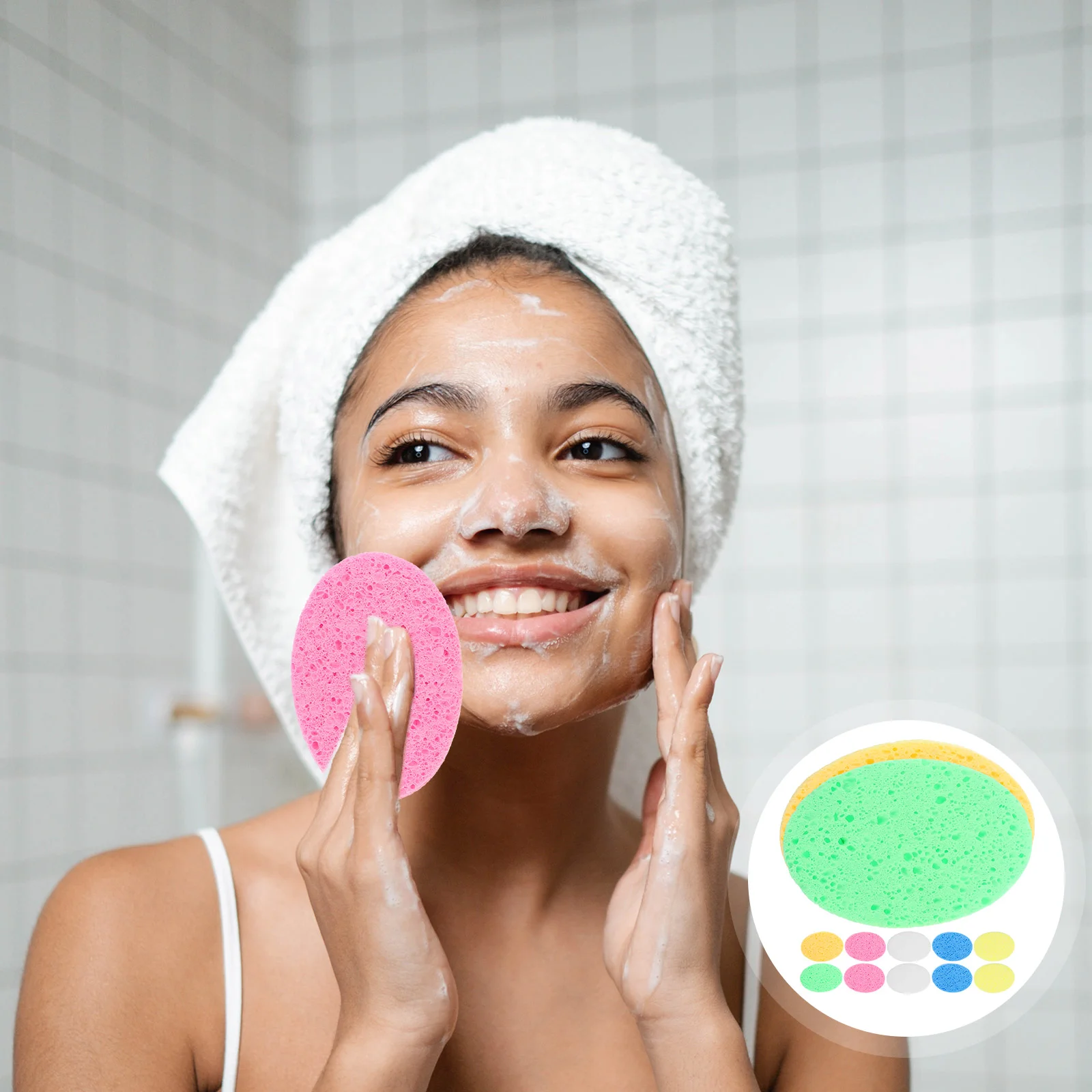 Cleaning Sponge Facial Cleansing Face Washing Supplies Scrubber Sponges for Exfoliating