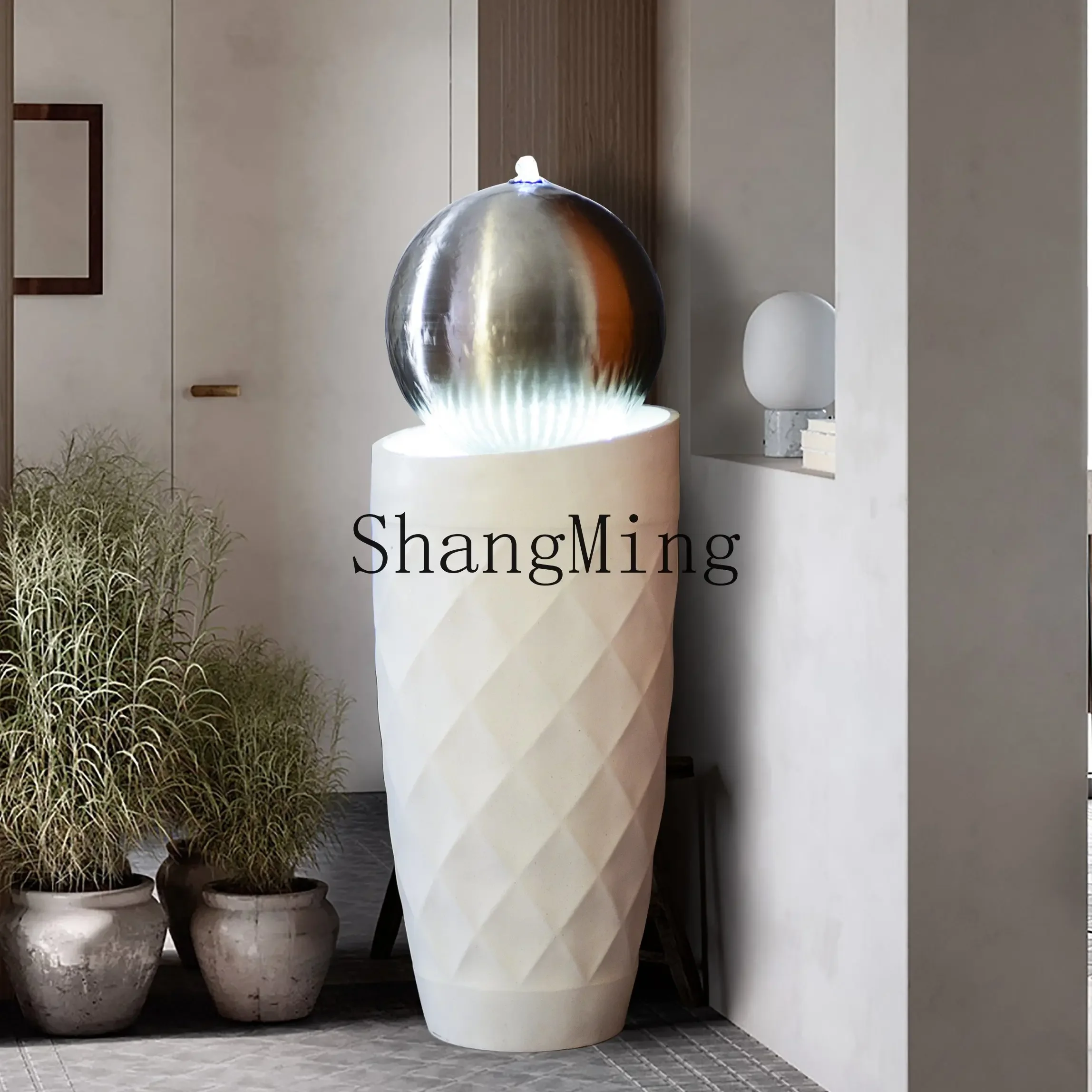 

CL Water Generates Wealth Fountain Water View Living Room Lucky Feng Shui Ball Floor Ornament Moving Gifts