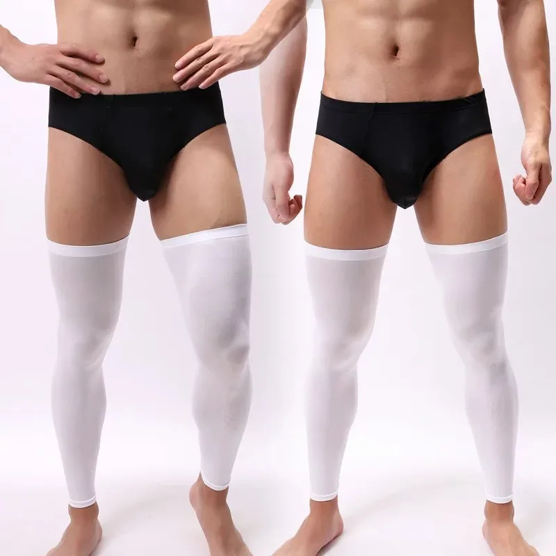 meias-masculinas-sexy-de-veludo-com-alta-elasticidade-comprimento-ate-o-joelho-sem-calcanhar-para-esportes