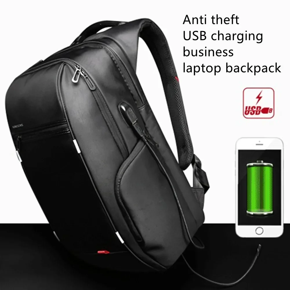 

Men Casual USB Charging Work Backpack Large Space Short Trip Waterproof Travel Bag 15.6 17 Inch Laptop Back Pack School Luggage