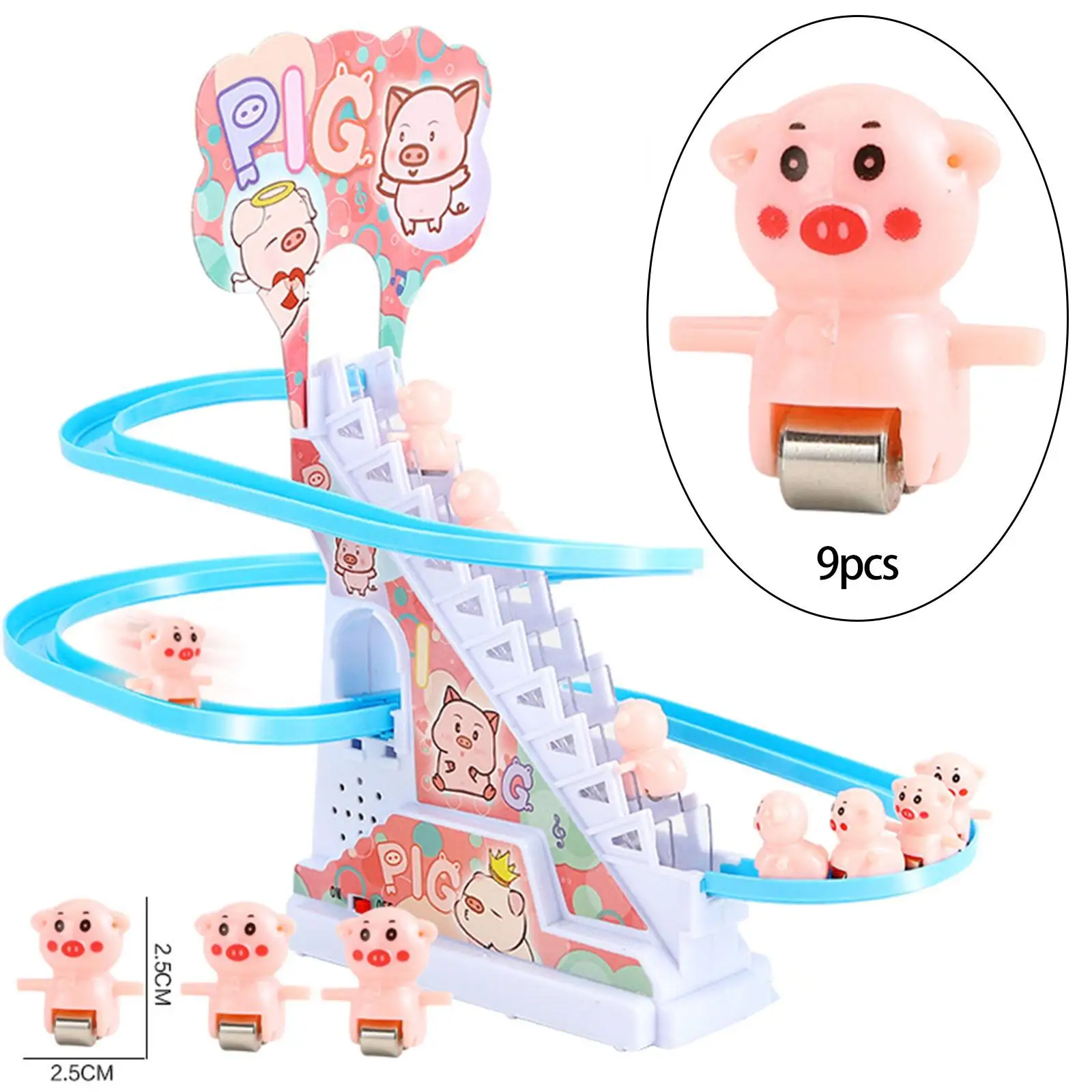 Electric Climb Stair Tracks Game Parts Adorable Durable Slide Stair Toy Spare Part for Indoor Outdoor Kid Children