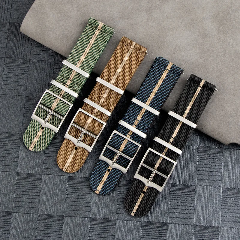 サムスンギャラクシーウォッチ用ナイロンウォッチバンド,クイックリリースファブリックブレスレット,huawei gt2,3, 4, 5,seikoリストバンド20mm, 22mm