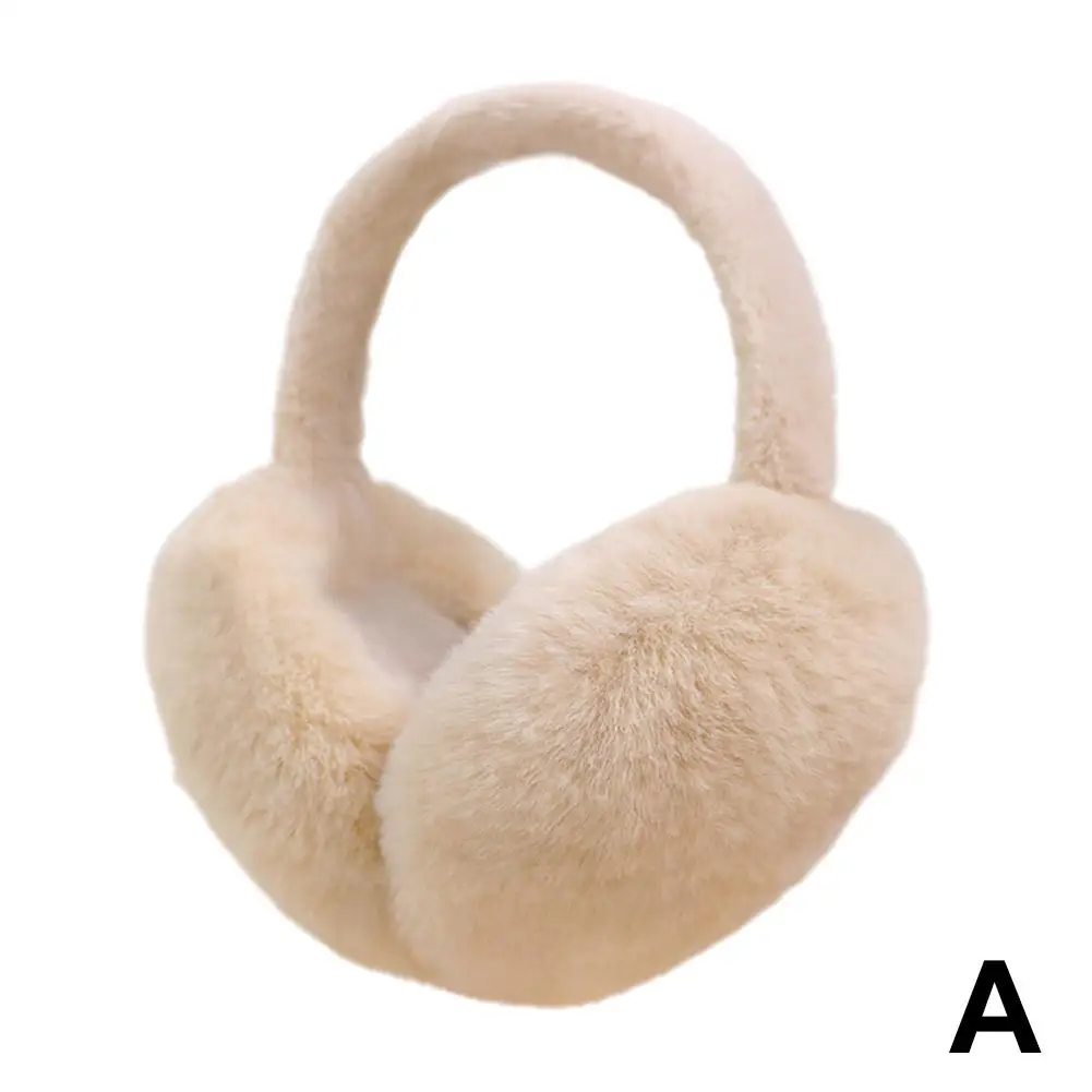 1PC Solid Color Soft Plush Ear Warmer Winter Warm Earmuffs Ear Earflap Protection Fashion Outdoor Cold Folding Ear-Muffs Co O5P4