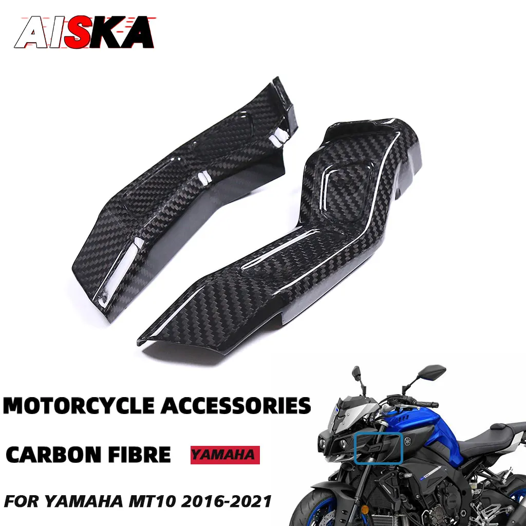 

Аксессуары для мотоциклов, передние обтекатели из углеродного волокна для YAMAHA MT10 FZ-10 MT-10 2016 2017-2020 2021, боковые крышки фар