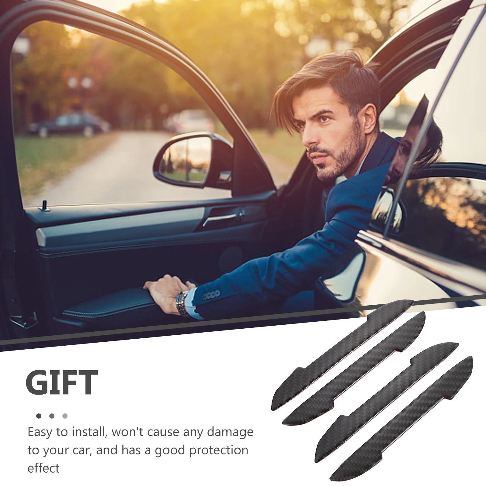 4Pcs Fahrzeug Tür Sill Aufkleber Auto Tür Schutz Anti Scratch Wasserdichte Auto Sill Streifen Auto Anti Kollision