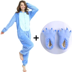 Animal Onesies Kigurumi Unicorn Pajamas Set Women Winter Overall Flannel Cartoon Cosplay Sleepwear Jumpsuit Men Homewear Pijama