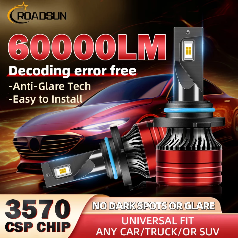 

Лампа для автомобильных фар 9006 HB4 Mini, 60000 лм, 6000K, белая, с вентилятором охлаждения, DC12V, для передних фар автомобиля