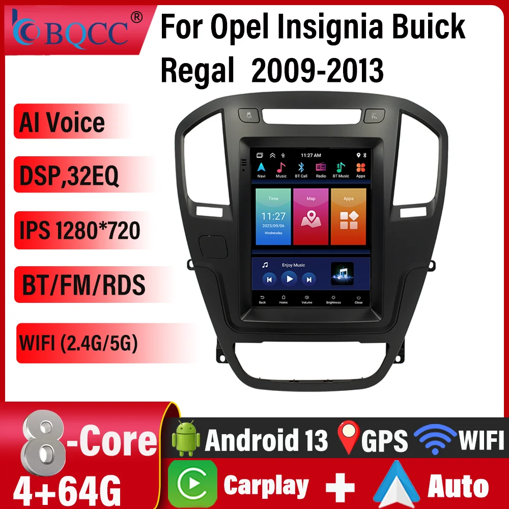 

BQCC 9.7'' for Buick Regal 2008~2013 Car Player Wireless Carplay Android Auto Mirrorlink Rear View GPS BT Stereo Radio
