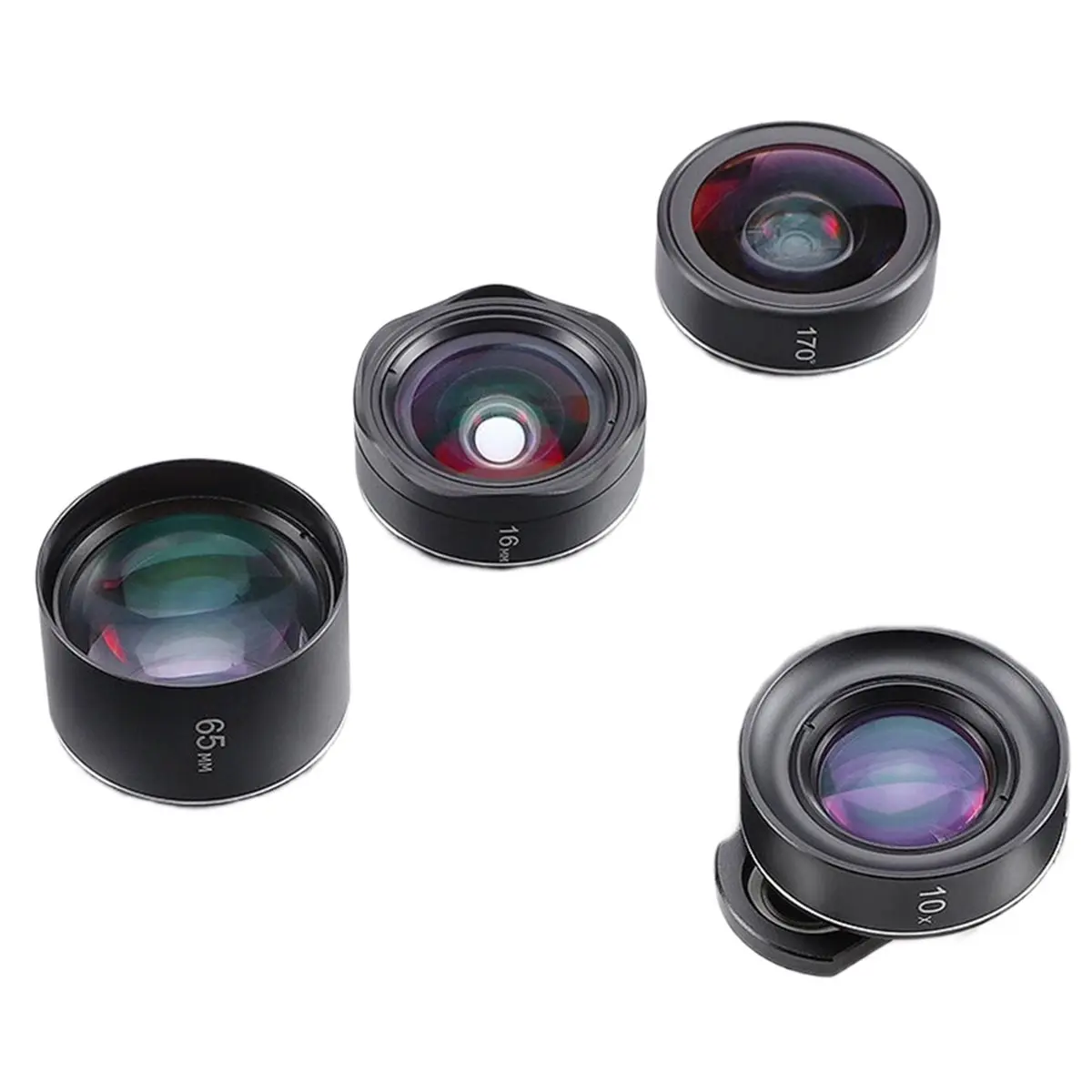 L73A NEW 4-in-1 Phone Lens Kit Wide Angle, Macro, Fisheye and Telephoto Hd No-Distortion for All Smartphones