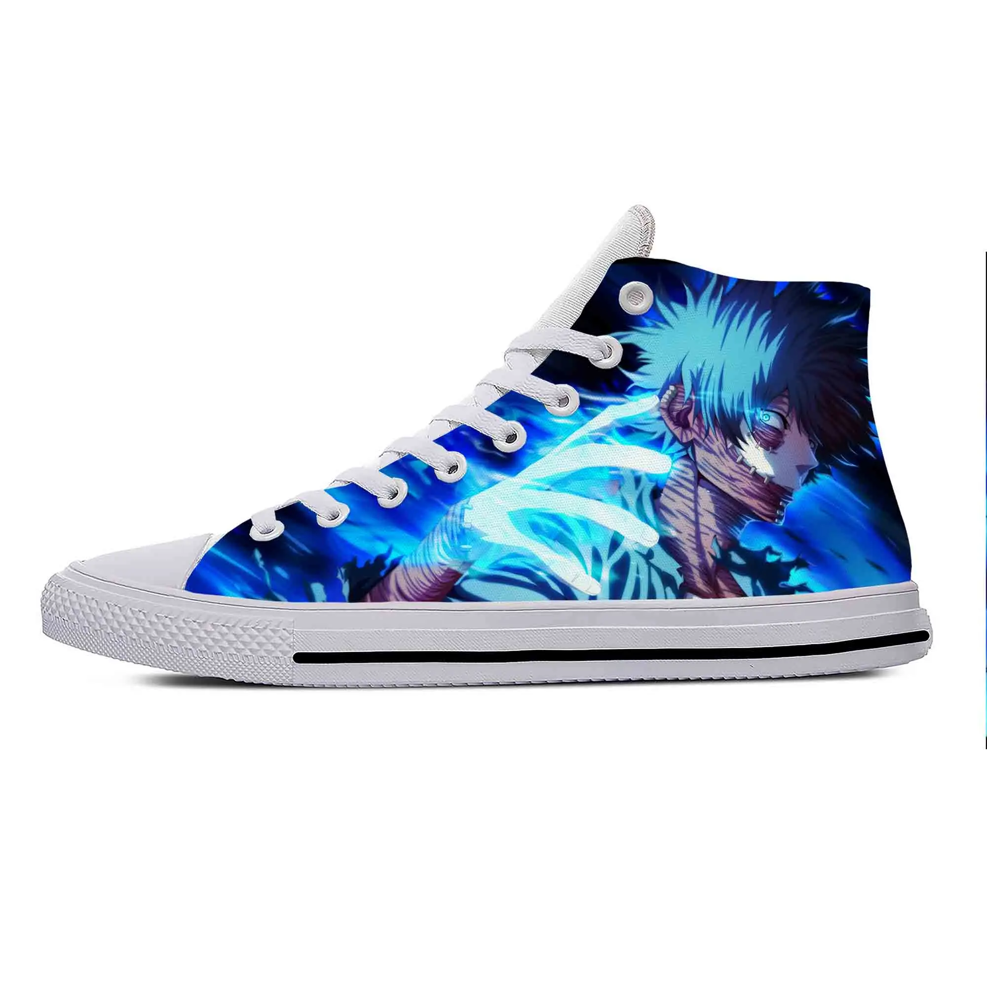 

Japanese Anime Cartoon My Hero Academia Dabi Cool Casual Cloth Shoes High Top Lightweight Breathable 3D Print Men Women Sneakers