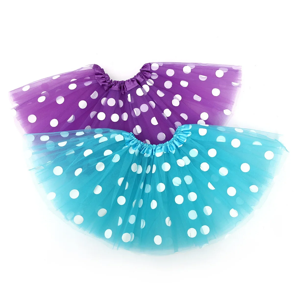 30cm Children Dot Ball Gown Girls Polka Dot Tutu Skirts Princess Dress Wedding Birthday Dance Party Skirt