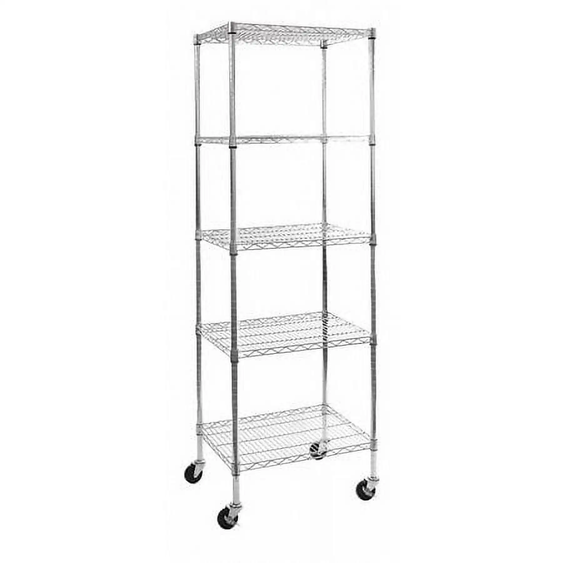 5 Tier NSF Certified Steel Wire Shelving with Wheels 24