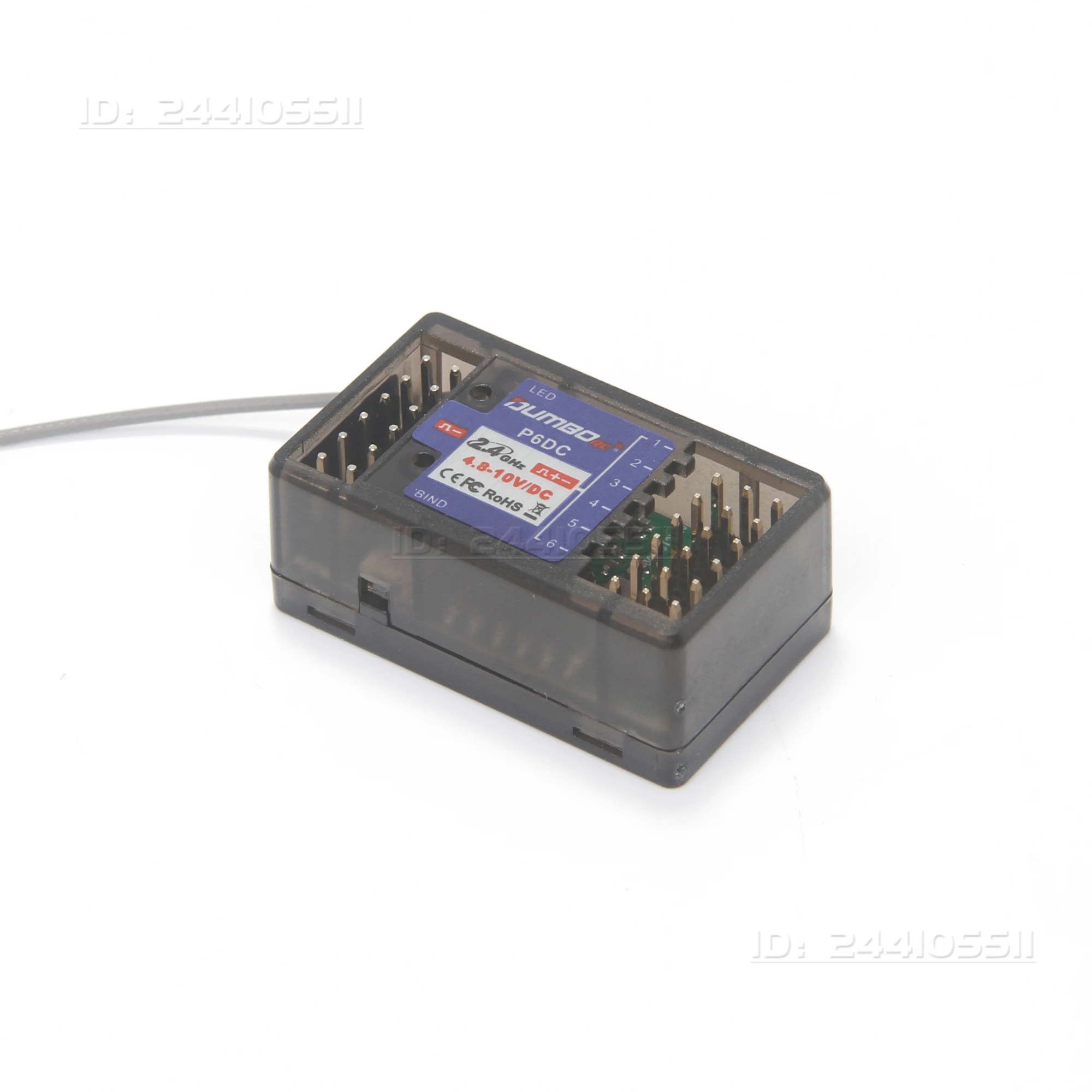 DUMBORC 6CH 2,4 GHz P6DC Empfänger 4,8-10 V Integrierte Lichtgruppe für DDF-350 X6 X4 Sender RC Klettern Auto Tank Boot Fahrzeug