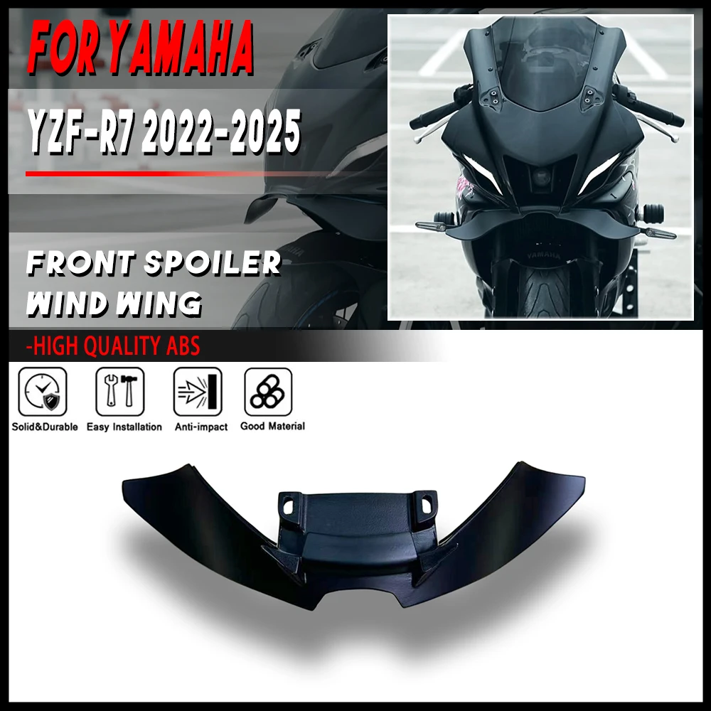 For YAMAHA YZF-R7 Motorcycle Downforce Winglet Aerodynamic Wing Front Spoiler Kit R7 2022-2025 New Accessories Front Spoiler