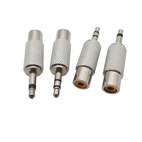 금속 RCA 암-3.5mm 수 플러그 2극 TS/3극 TRS 오디오 어댑터 RCA 잭 소켓-3.5mm 플러그 모노/스테레오 커넥터