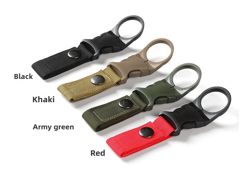 Gurtband-Wasserflaschenhalter Kletterkarabiner Gürtel-Rucksack-Aufhänger Haken-Clip Multifunktionaler Wasserflaschen-Nylon-Schnallen-Clip – Detail 5