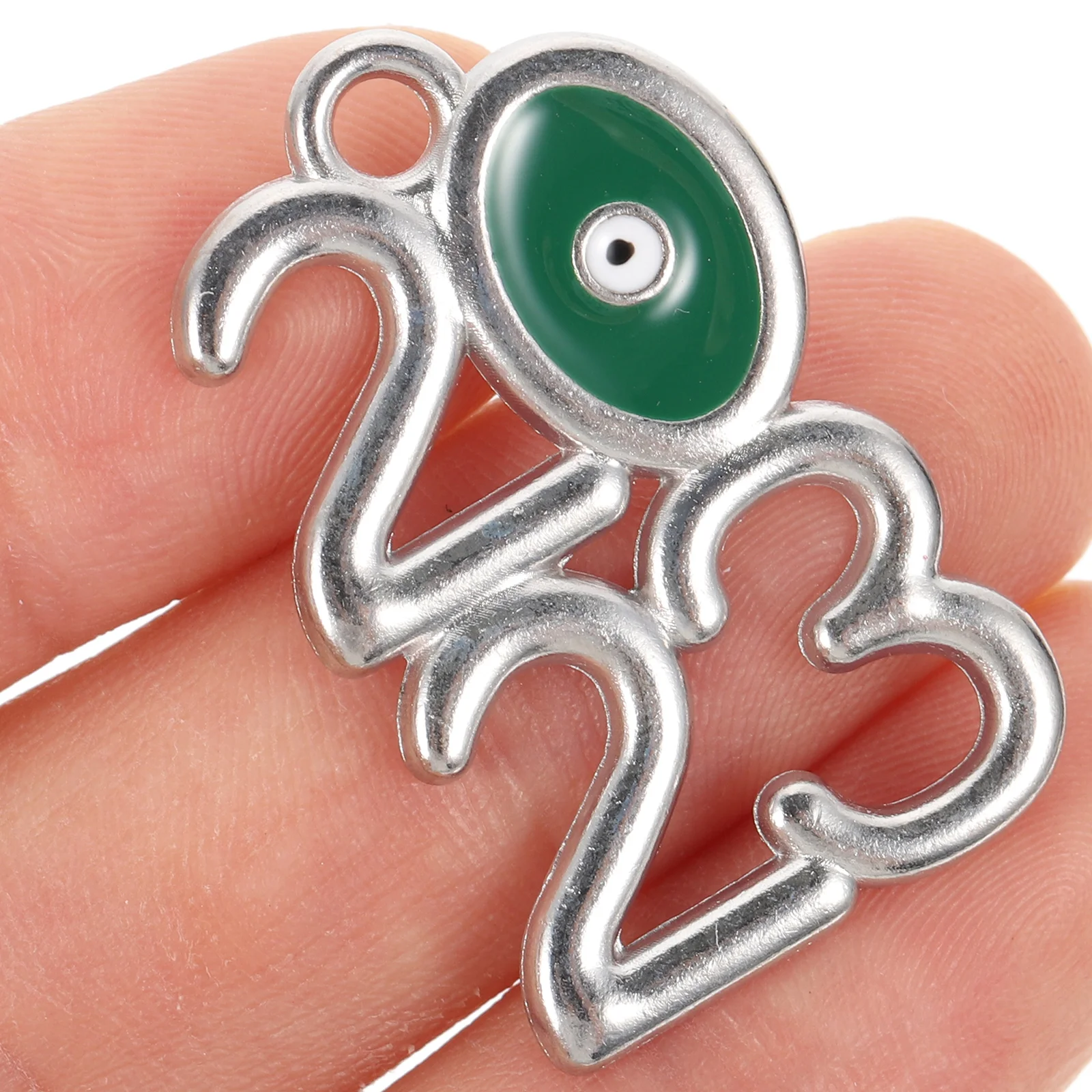 

20 Pcs Digital Pendant Ornaments Jewelry Number Charms for Bracelets Year Mini Making Alloy Necklaces