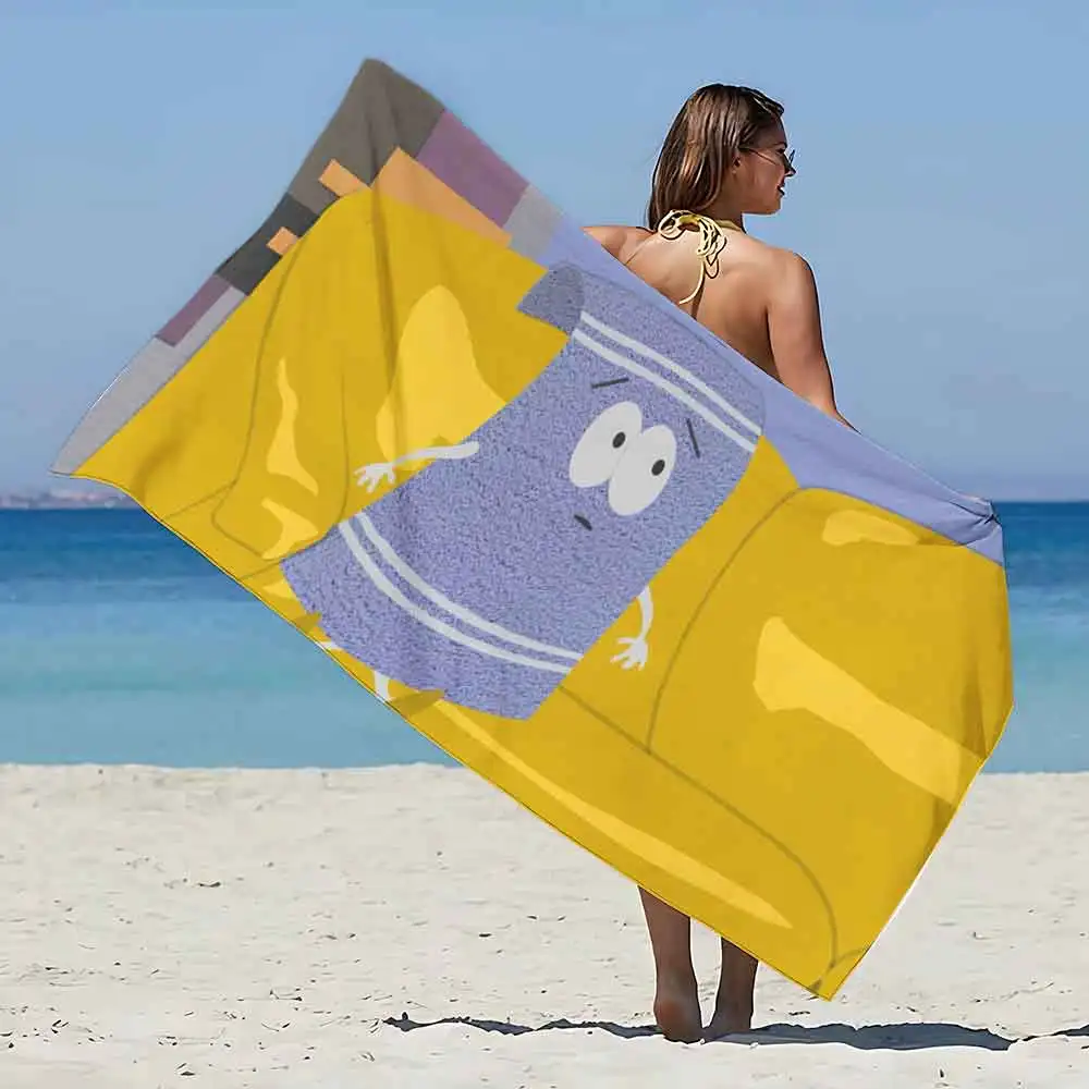 Toalha de praia de microfibra para mulheres Towering S South-Park, Sand Free, Quick Dry, Soft, Sandproof Pool Towels, Travel, Gym, Shower, Camping