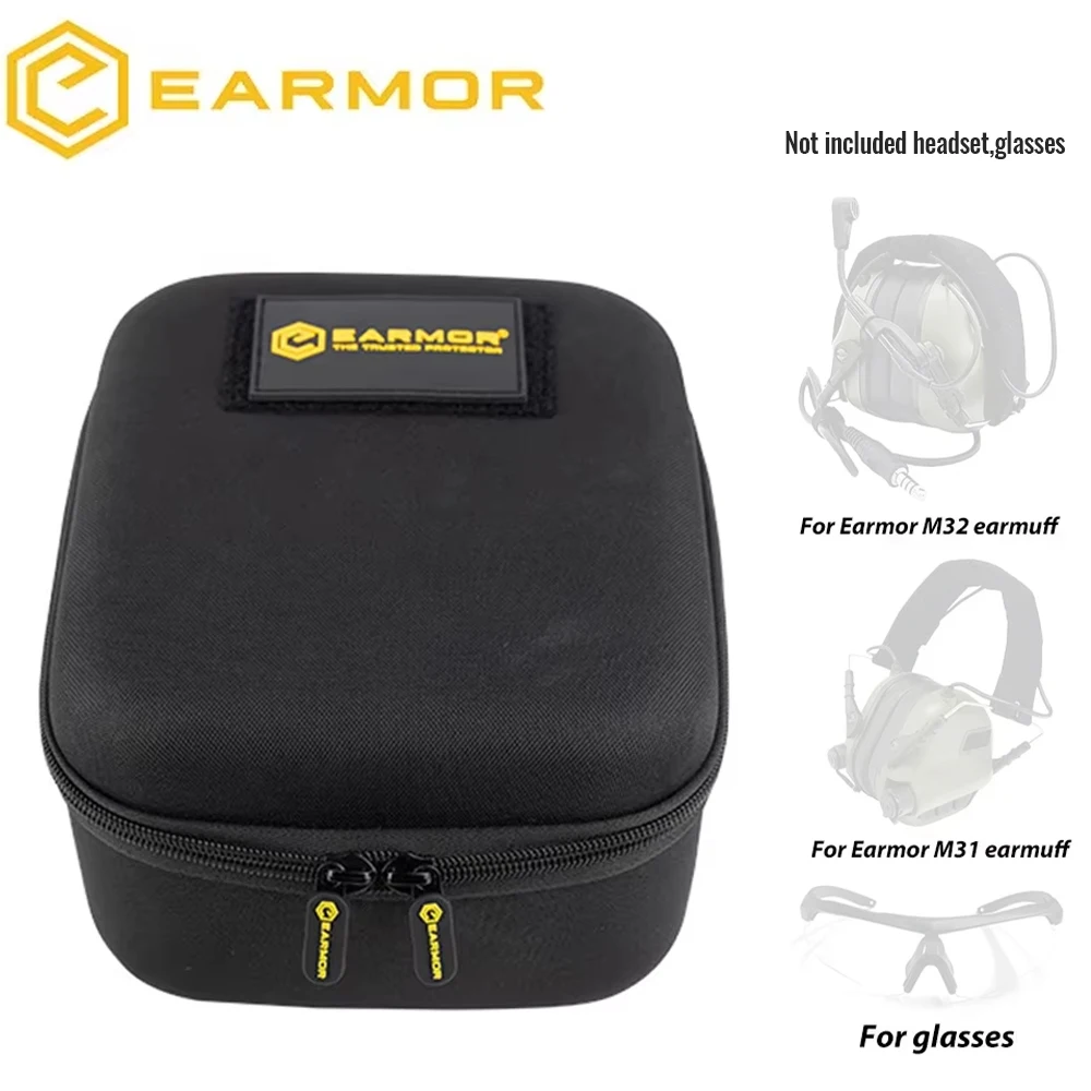 

Тактический жесткий чехол для наушников EARMOR, портативный легкий чехол для наушников, водонепроницаемый чехол для наушников M31/M32/M31H/M32H