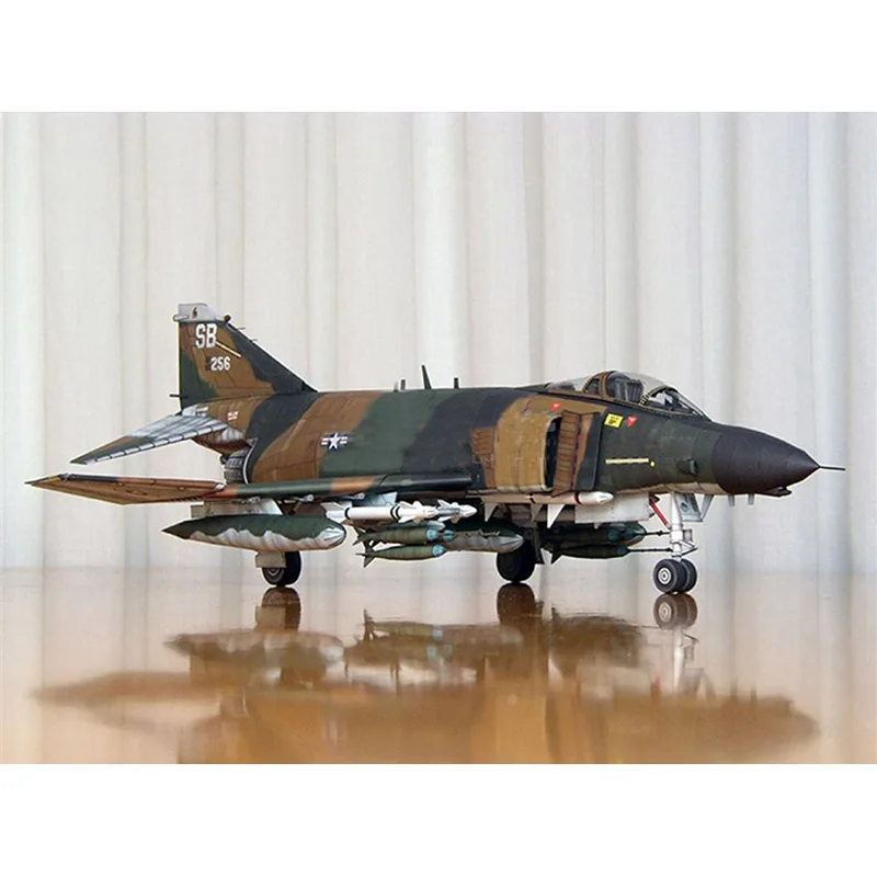 1:33 American F-4 Fighter F-4B Phantom F4H Airplane Paper Model Aircraft Model MiG Killer Military Hobby Collection Home Decor