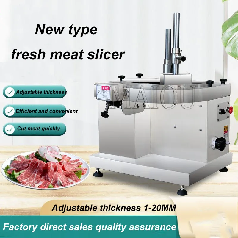 Electric Mutton Rolls Meat Slicer Mincer Auto Beef Lamb Potato Slice Knife Bread Food Cutter Grinder Machine