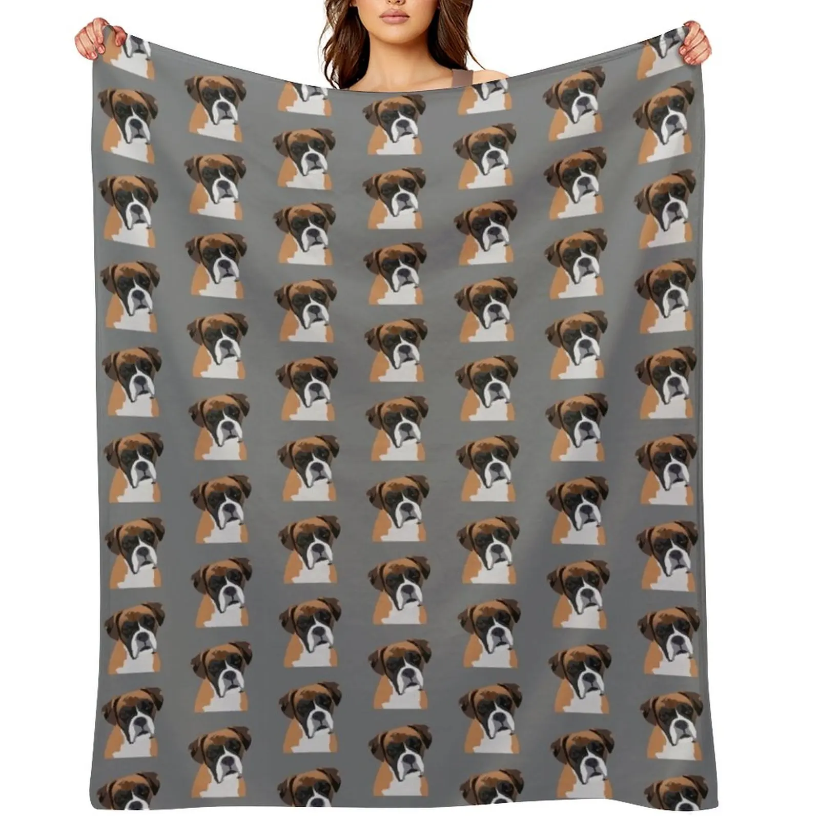

Rainey the Boxer Throw Blanket Nap anime Furrys Thin Blankets