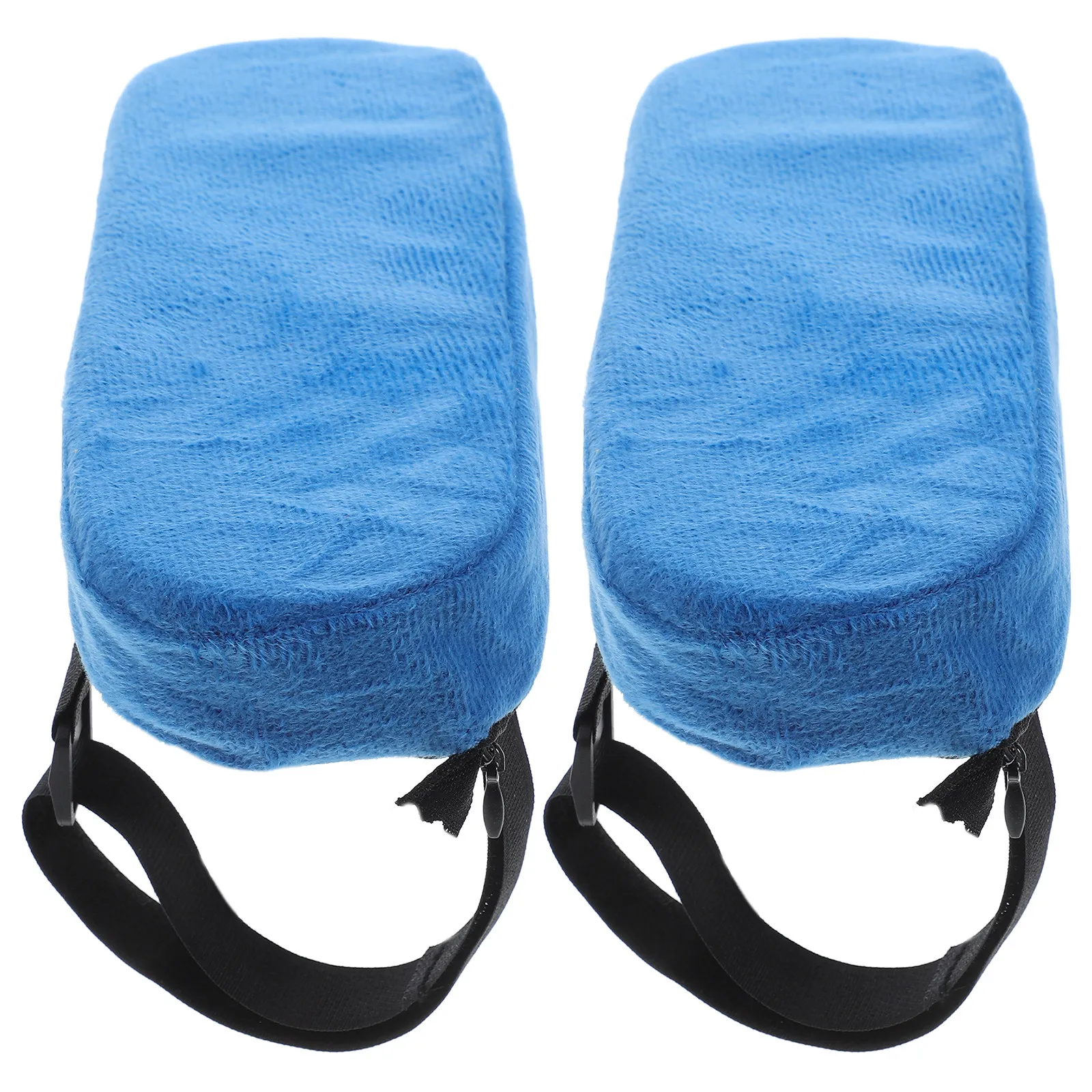 2Pcs Chair Armrest Cushion Soft PP Cotton Pads Comfortable Office Gaming Wheelchair Arm Cover Elastic Strap Removable Washable