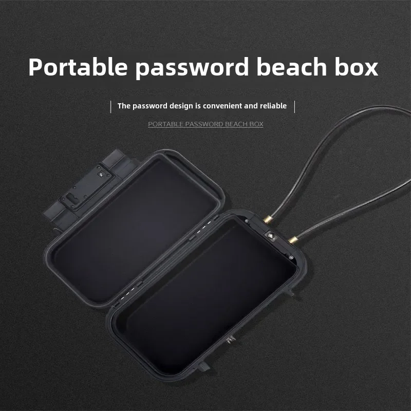 Anti-theft Beach Box Waterproof and Dustproof Portable Password Beach Seaside Storage Box Telescopic Mobile Phone Storage Box