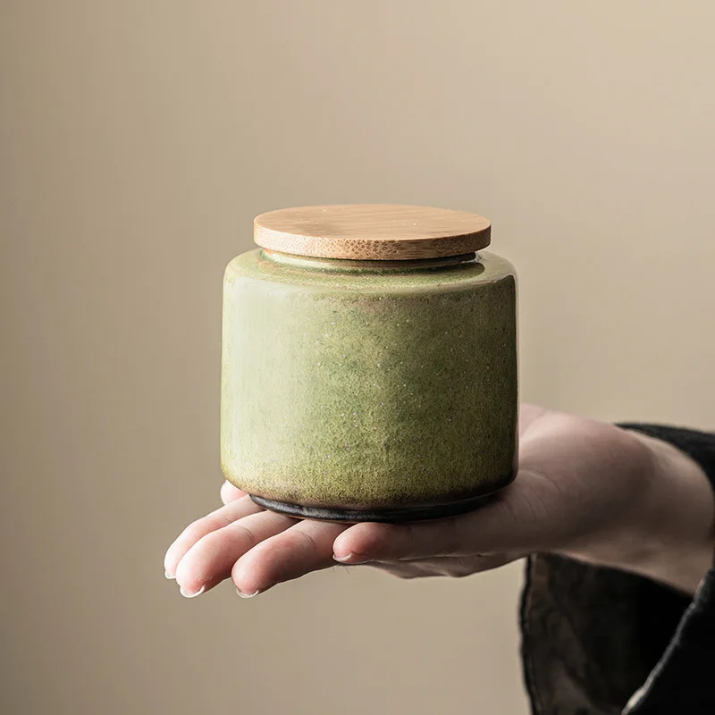 Lata de té Vintage china, lata de cerámica creativa sellada, lata General para el hogar, cocina, Pu'er Tie Guan Yin, lata de almacenamiento, accesorios para la ceremonia del té