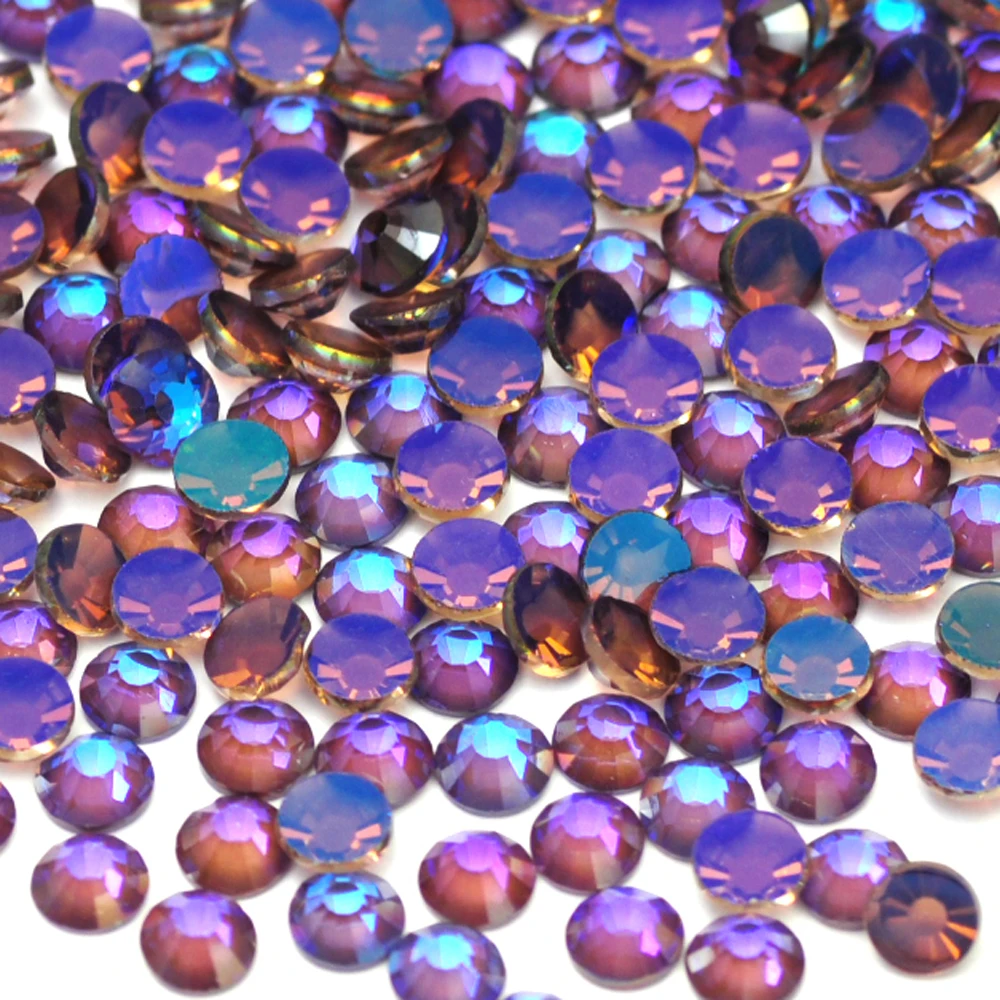 2000NOHF Multicolor AB Glitter Glass Crystal Flatback DIY Decorations Design Rhinestones Crafts For Dress/Nail Art Accessories