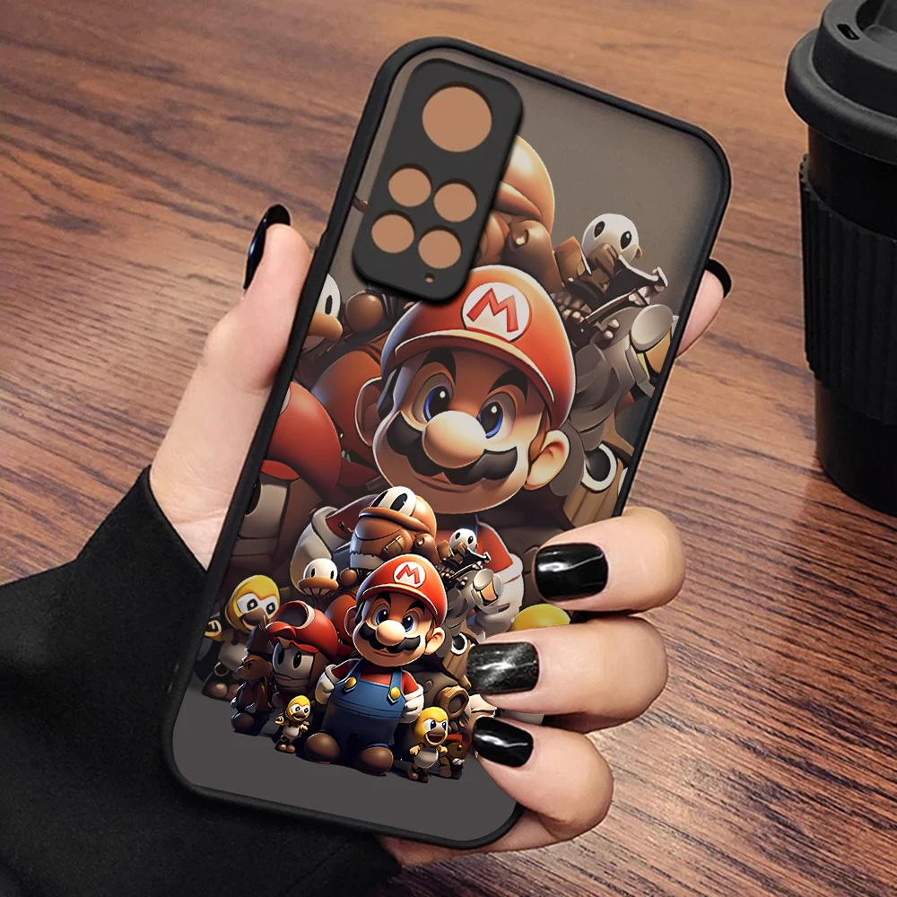 Classic Hot Games Super Marioes Phone Case For Xiaomi Redmi Note 13 12 11 10C 10X 9A 9T 9C 8 Pro Plus 5G Matte Transparent Cover