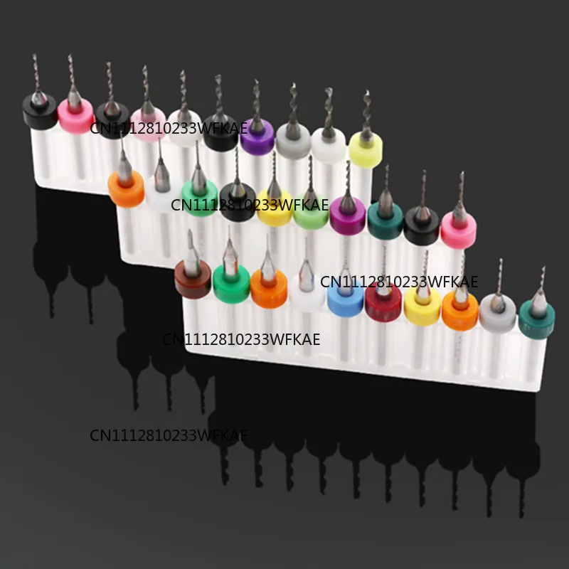 10pcs PCB Drill Tool Kit 0.1mm-2.0mm Tungsten Carbide Metal Milling Cutter Cnc Tools for Circuit Board Beeswax Engraving