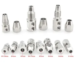 1pc Flex Collet Coupler 3.18x4/4x4/5x4/5x4.76mm Stainless Steel Positive/ Reverse Flexible Coupling for RC Boat Model Flex Cable