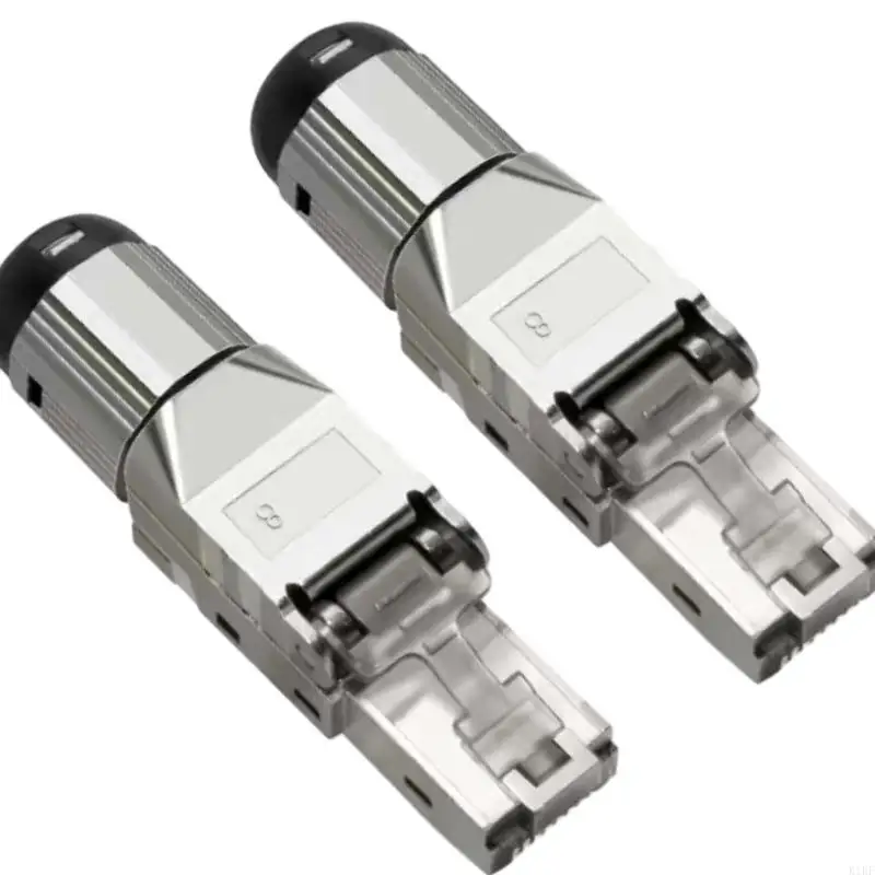 

2 шт., экранированный разъем RJ45, металлический корпус для CAT6 CAT7 CAT8, Ethernet-кабель, аксессуары для скоростной сетевой