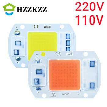 Chip LED COB 10W 20W 30W 50W 220V/110V IC inteligente NoNeed controlador bombilla LED para foco de luz de inundación iluminación Diy Dropshipping