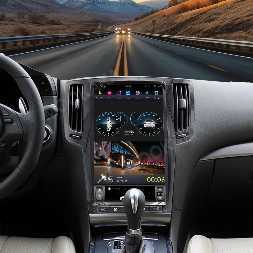 Autozubehör Radio für Infiniti G25 G35 G37 2010-2013 Android GPS-Navigation Multimedia-Stereo-Empfänger Haupteinheit Offline