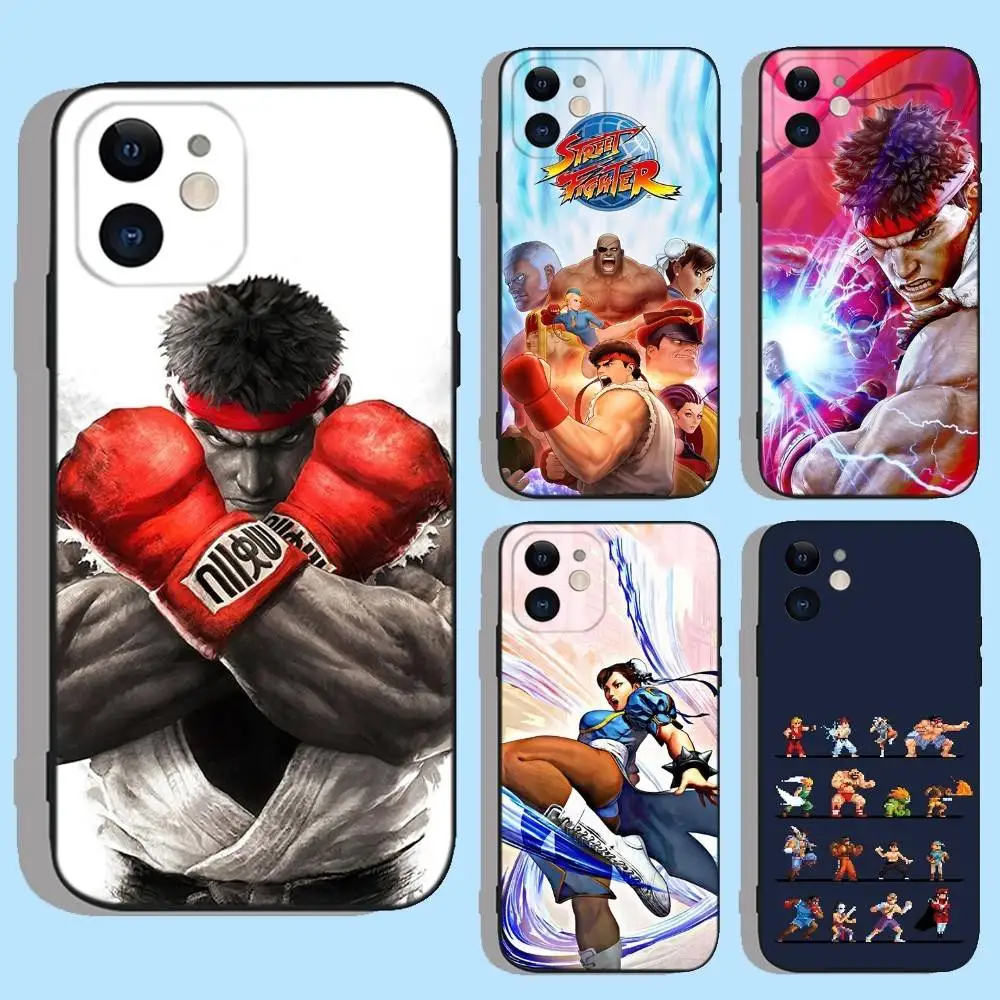 

Game S-Street F-FighterS Phone Case For iPhone 16e,16,15,14,13,12,11,XS,XR,X,8,7,Pro,Max,Plus,mini Silicone Black Cover