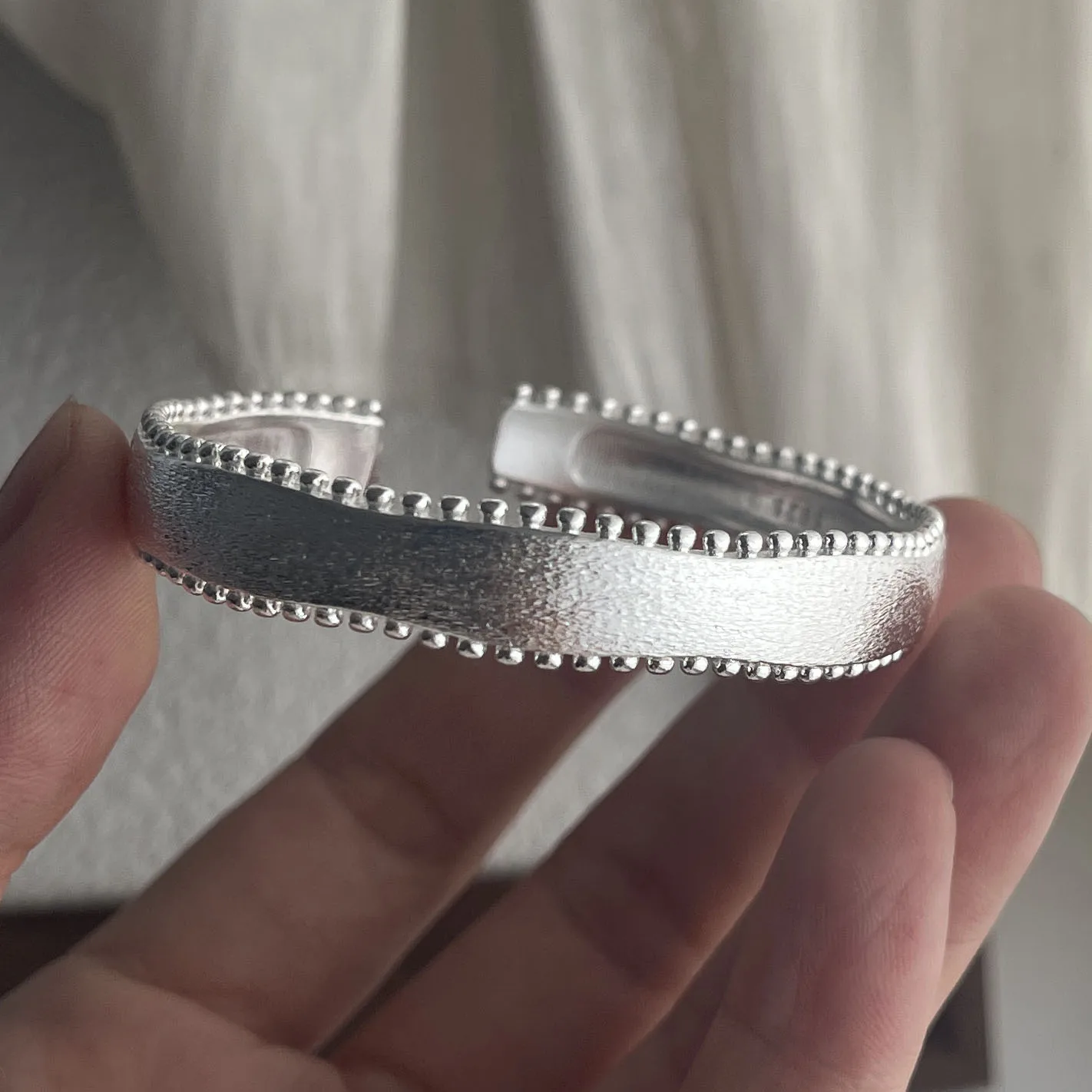 100% Solid 925 Sterling Silver Retro Bracelet for Women Men Vintage Handmade Smooth Bracelet Birthday Gift