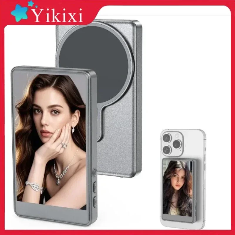 

Magnetic Mobile Phone Wireless Selfie Screen Projector Screen Rear Selfie Display Screen Device For Live Selfie Vlog Photography