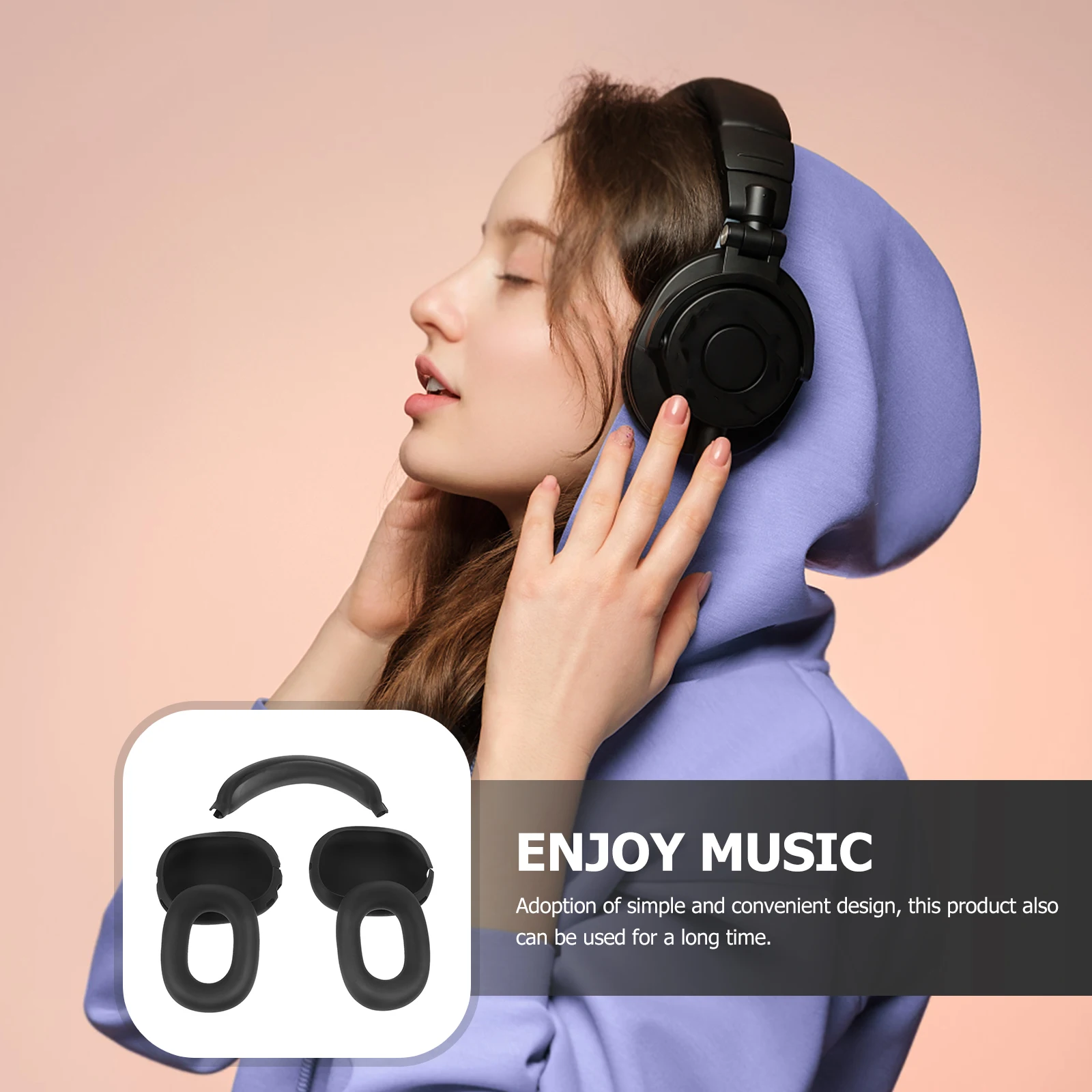 

Headphone Padding Cushion Earphone Case TPU Cover Headset Protective for Earphones