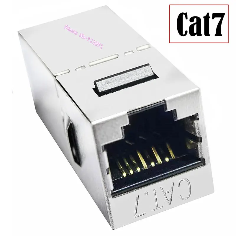 Adaptateur de couremplaçant femelle à femelle, connecteur modulaire blindé, prise trapézoïdale, 8P8C, CAT7, Rj45, Rj45, 8 broches