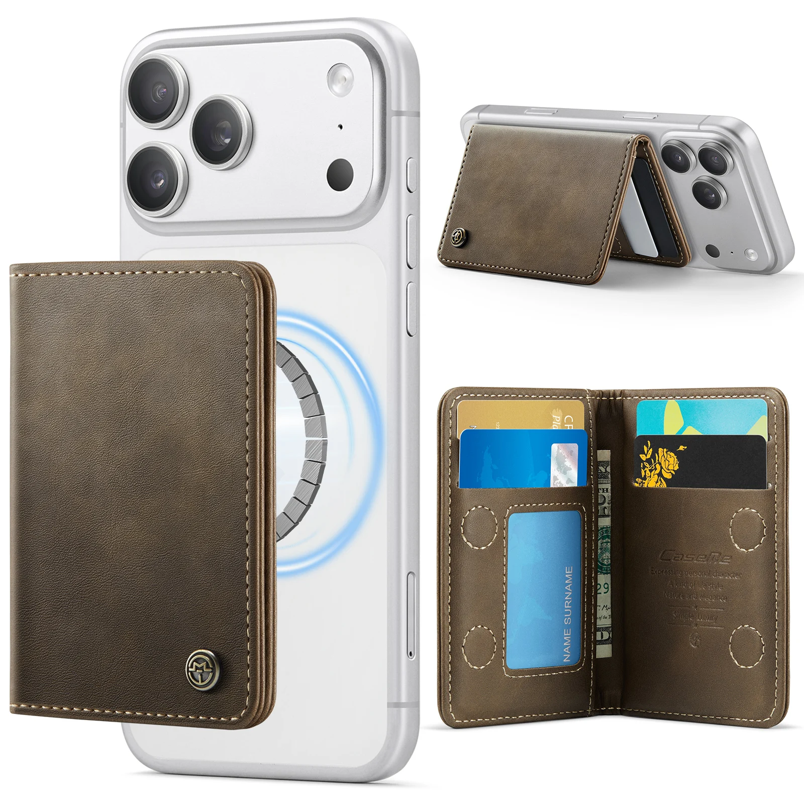 Image of Universelle Business-Magnetkartenhülle für iPhone 17 Pro Max, Samsung, Google, Xiaomi, kompatibel mit MagSafe, Schutzhülle