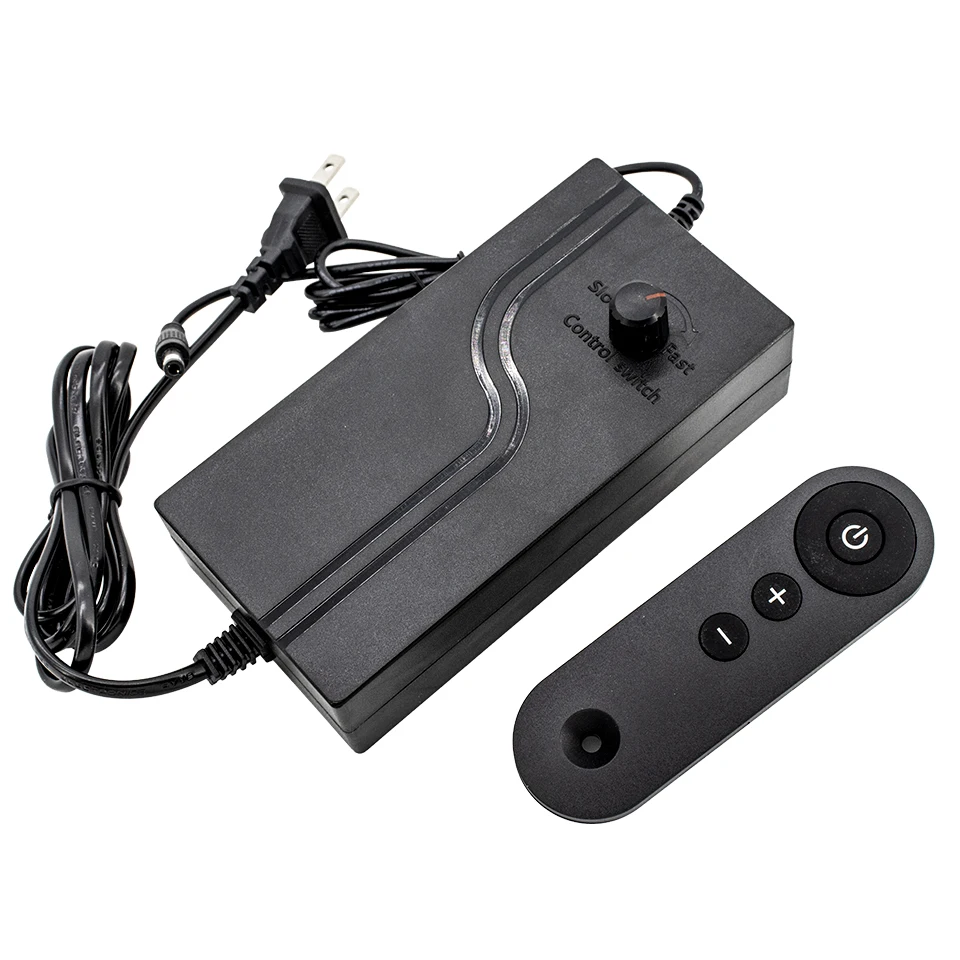 100V-240V Remote Control Power Supply 12-Speed Governor For 2a DIY Mini Telescopic Linear Actuator Electric Tool US/EU Plug