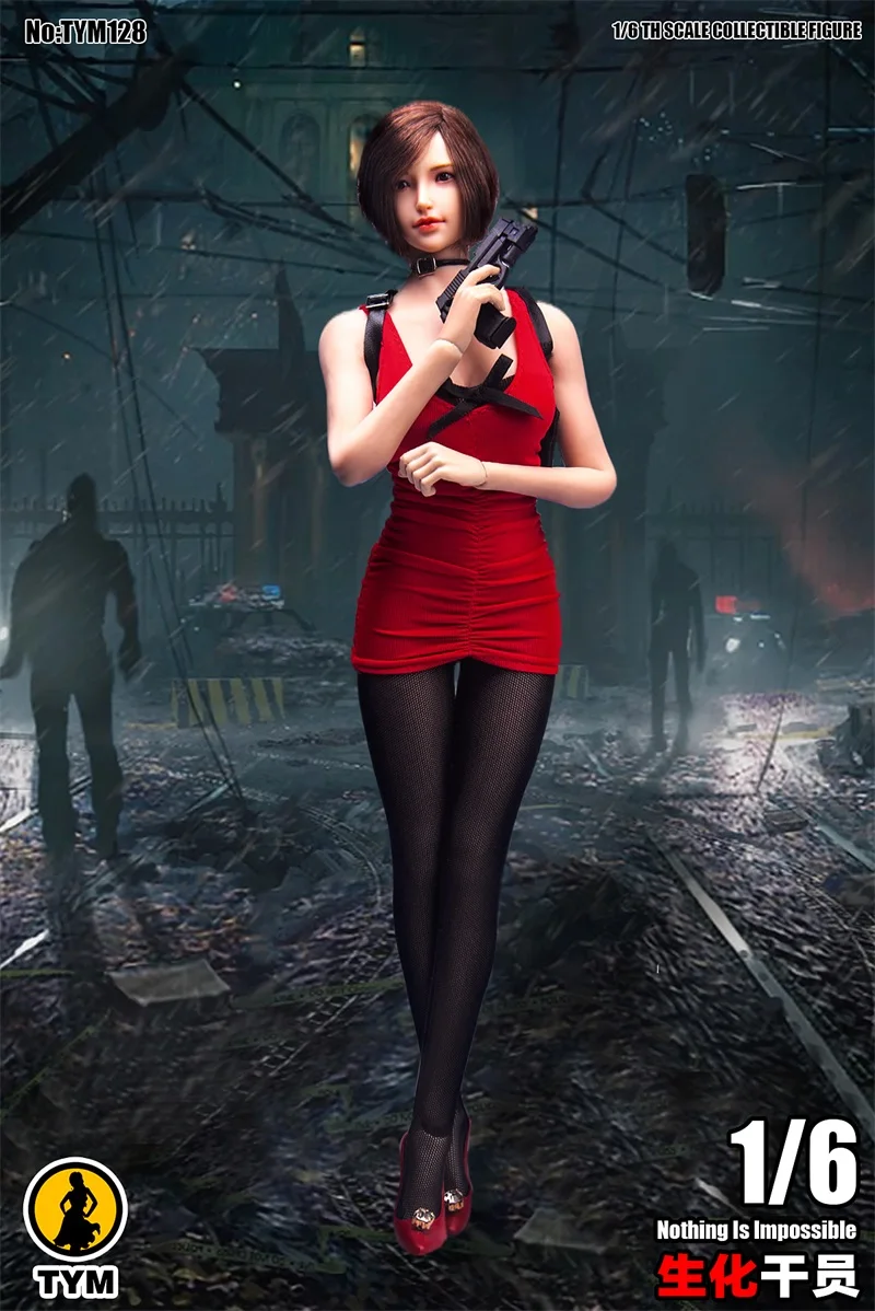 

YMTOYS TYM128 1/6 Female Soldier Red Tight Dress Set Model Accessories For 12'' Action Figure Body In Stock Collectible