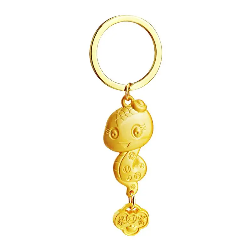 Snake Charm Keychain 2025 Chinese Snake Pendant Souvenir Charm Chinese 2025 Lunar Year Blessing Snake Lucky Charm Ornament For
