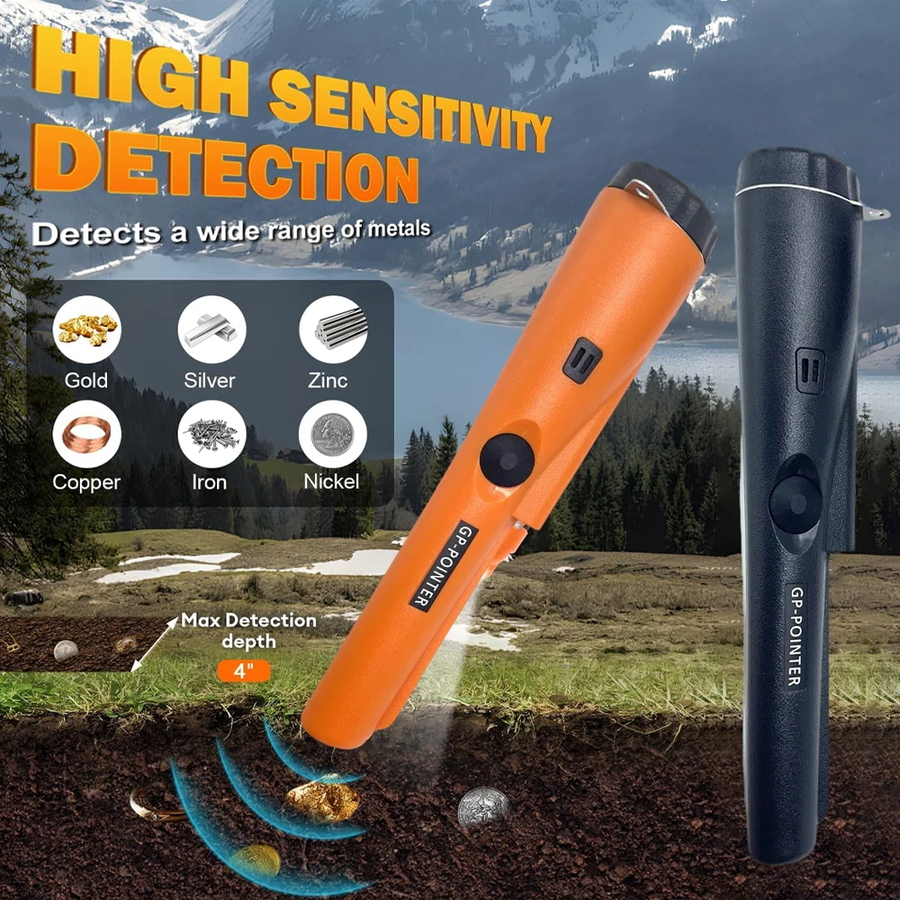 Metal Detector Pinpointer - Professional Waterproof Handheld Pin Pointer Wand - High Sensitivity 360° Detection for Adults, Kids