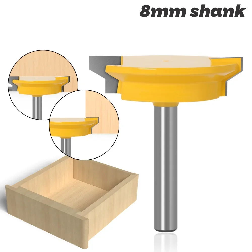 8mm Straight Drawer Molding Router Bit Drawer Lock Tenon Knife Plug Wood Milling Cutter Door Woodworking Tool